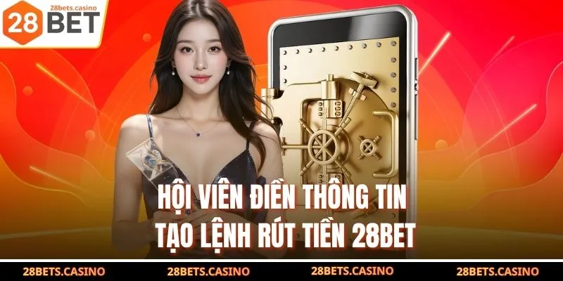 Rút Tiền 28BET - Hướng Dẫn Chi Tiết Lĩnh Thưởng Siêu Tốc 3 Hội viên điền thông tin tạo lệnh rút tiền 28BET
